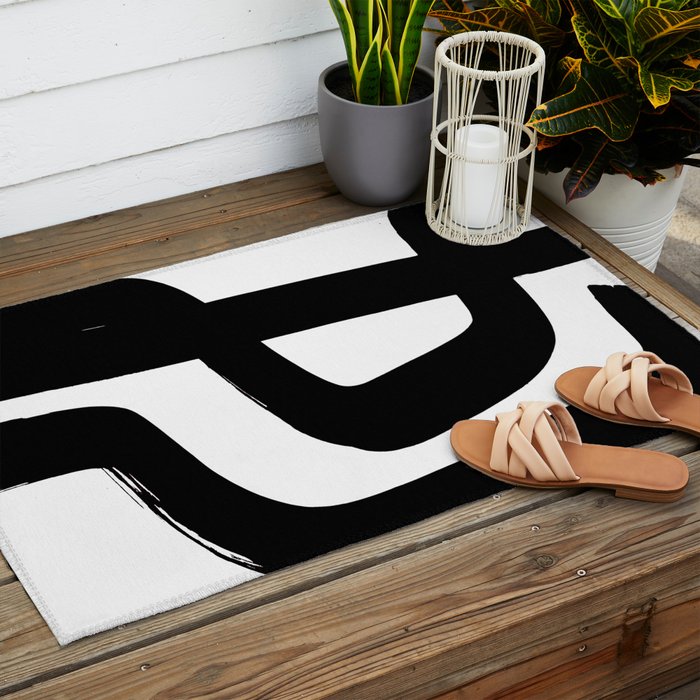 The Elders White Background Outdoor Rug Gallery Image 2