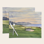 Pebble Beach Golf Course 9th Green Placemat Gallery Image 1