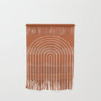 Minimal Arch XX Red Modern Geometric Lines Wall Hanging Gallery Image 1