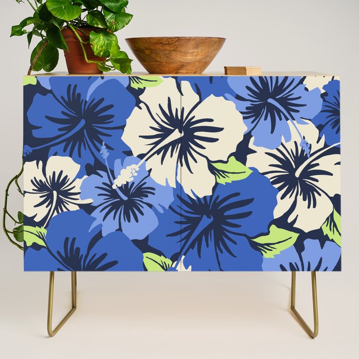 Epic Hibiscus Hawaiian Floral Aloha Shirt Print Credenza Gallery Image 1