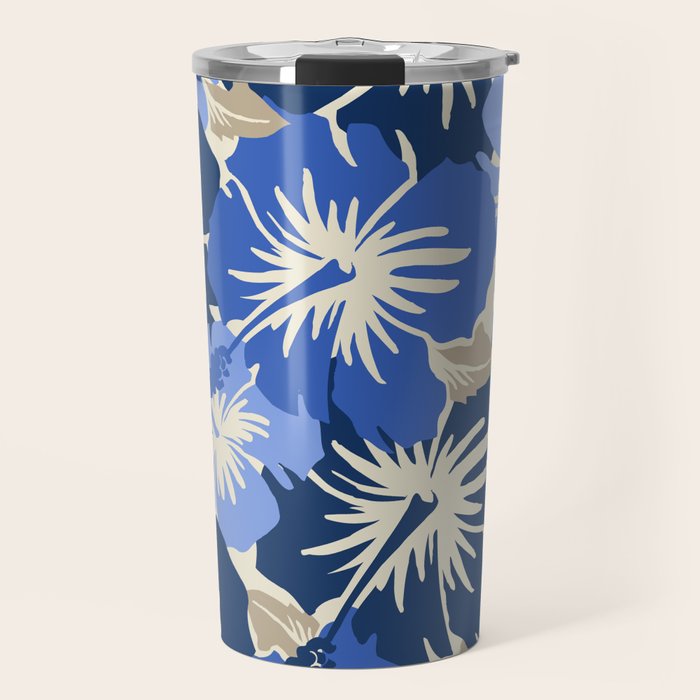 Epic Hibiscus Hawaiian Floral Aloha Shirt Print Travel Mug Gallery Image 1