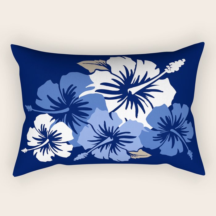 Epic Hibiscus Hawaiian Floral Aloha Shirt Print Rectangular Pillow Gallery Image 2