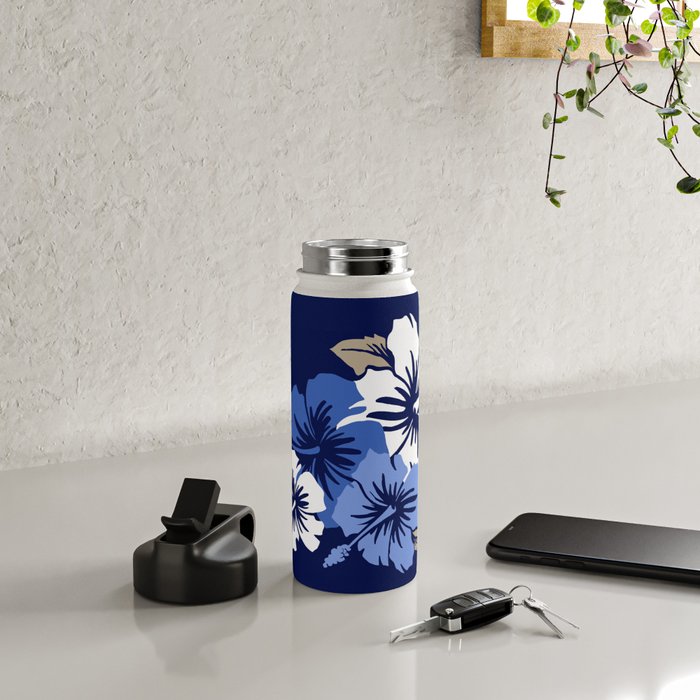 Epic Hibiscus Hawaiian Floral Aloha Shirt Print Water Bottle Gallery Image 4