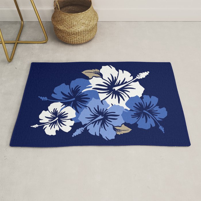 Epic Hibiscus Hawaiian Floral Aloha Shirt Print Rug Gallery Image 1