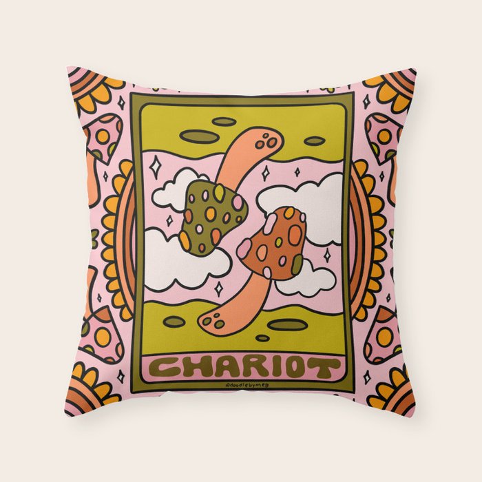 7. Chariot Mushroom Throw Pillow Gallery Image 1