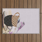 Bird in tea cup Outdoor Rug Gallery Image 1