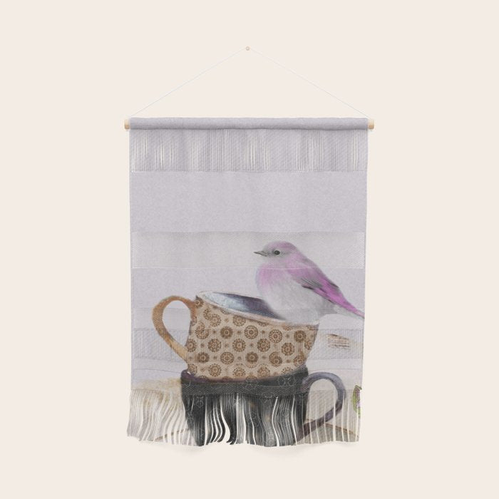 Bird in tea cup Wall Hanging Gallery Image 1