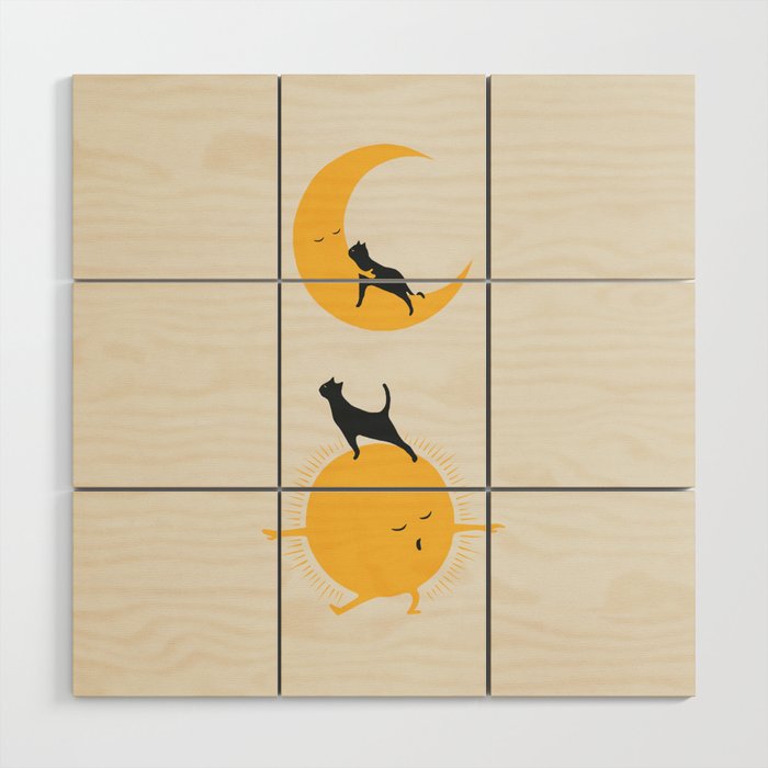 Good Meow'ing 10 good night hug Wood Wall Art Gallery Image 1