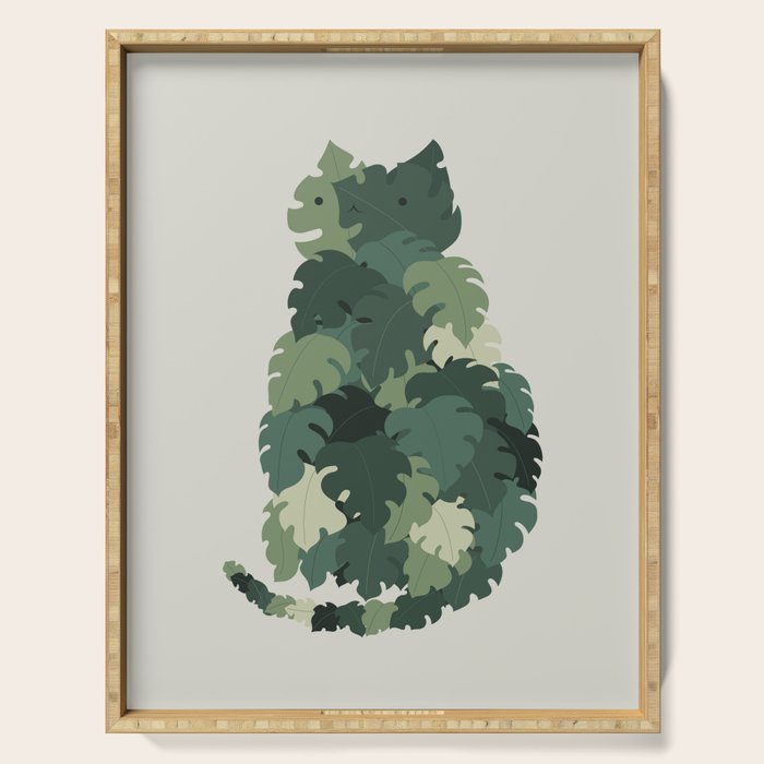 Cat Plants: Meowstera Serving Tray Gallery Image 1