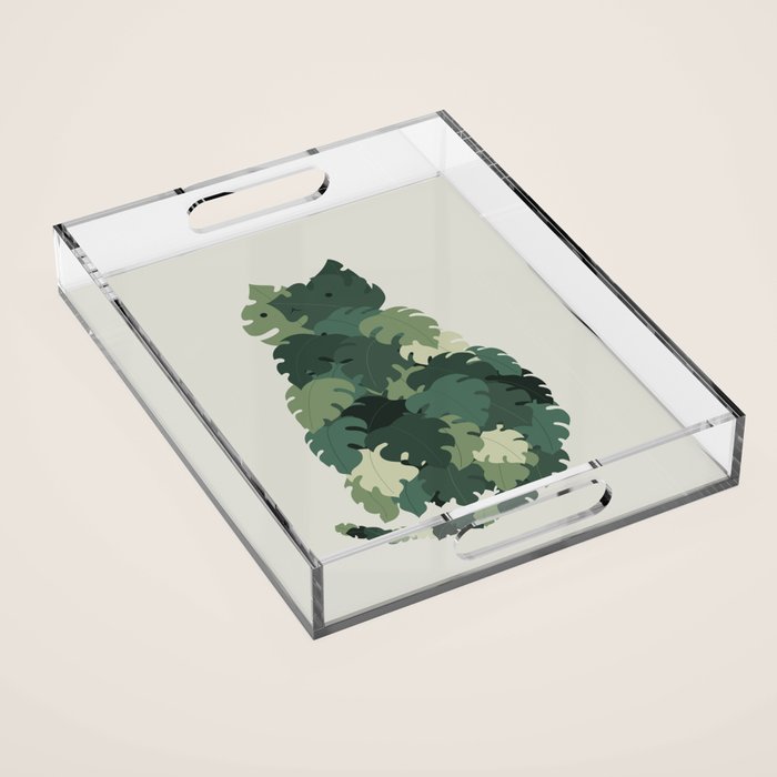 Cat Plants: Meowstera Acrylic Tray Gallery Image 1