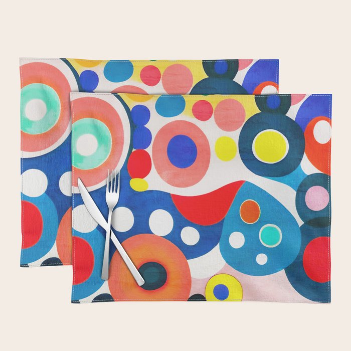 Circles: Colorful Mid Century Abstraction Placemat Gallery Image 1