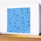 Celestial Star Twinkle in Blue Watercolor Wall Mural Gallery Image 2