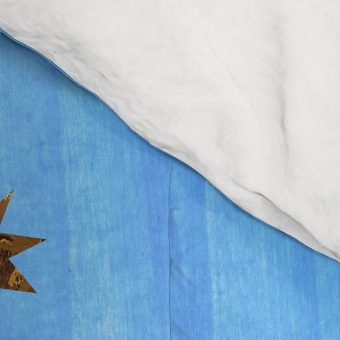 Celestial Star Twinkle in Blue Watercolor Comforter Gallery Image 4