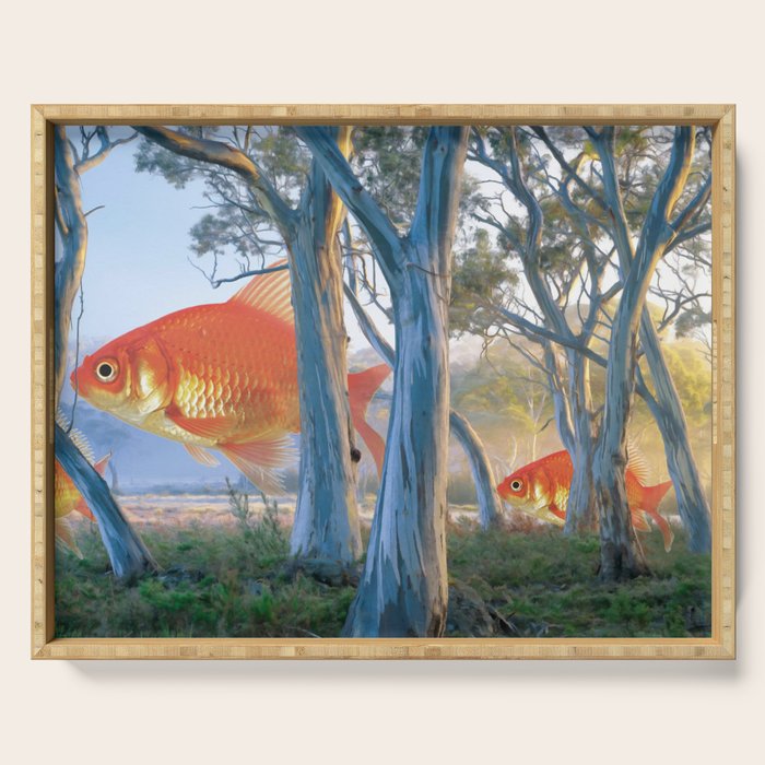 grazing goldfish Serving Tray Gallery Image 1