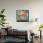 grazing goldfish Wood Wall Art Gallery Image 2