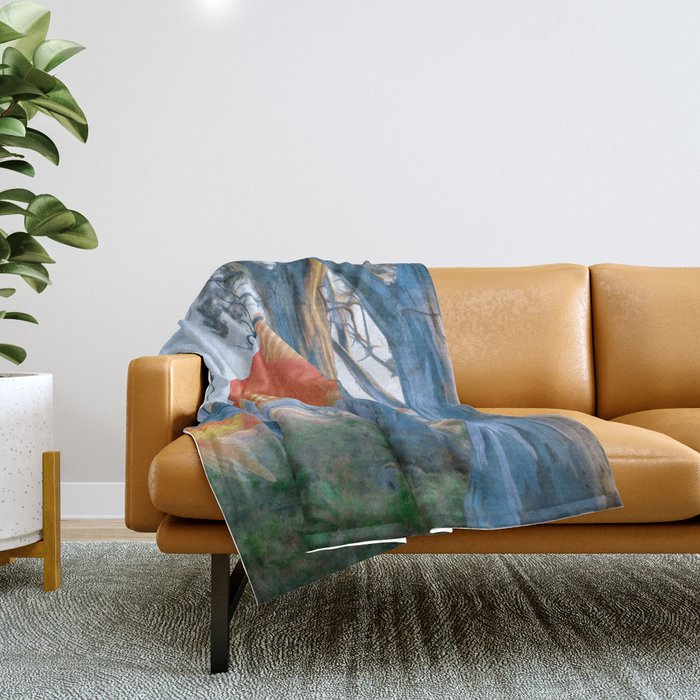 grazing goldfish Throw Blanket Gallery Image 1