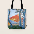 grazing goldfish Tote Bag Gallery Image 1