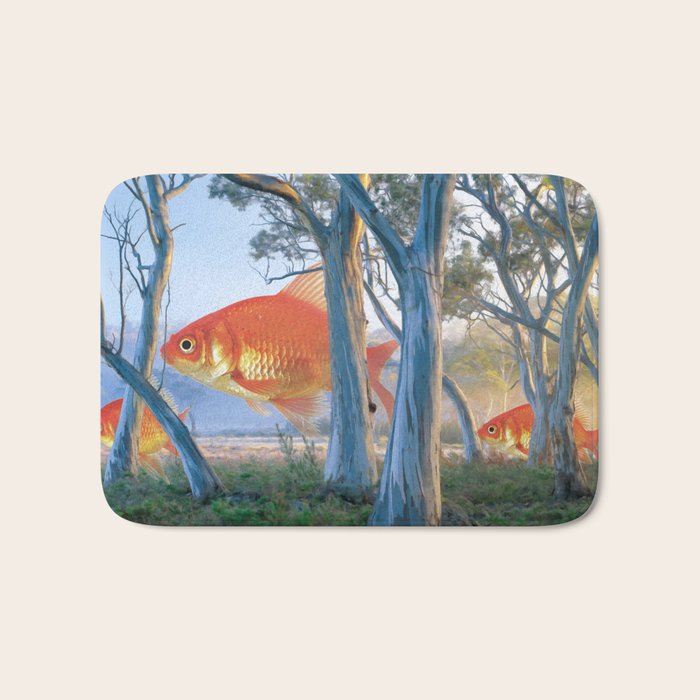 grazing goldfish Bath Mat Gallery Image 1