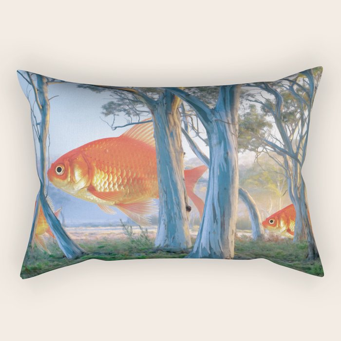 grazing goldfish Rectangular Pillow Gallery Image 2