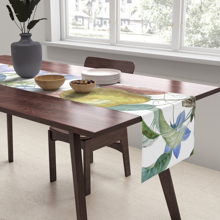 Summer Fruits Botanical Illustration Collage Table Runner Gallery Image 2