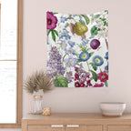 Summer Fruits Botanical Illustration Collage Wall Tapestry Gallery Image 2
