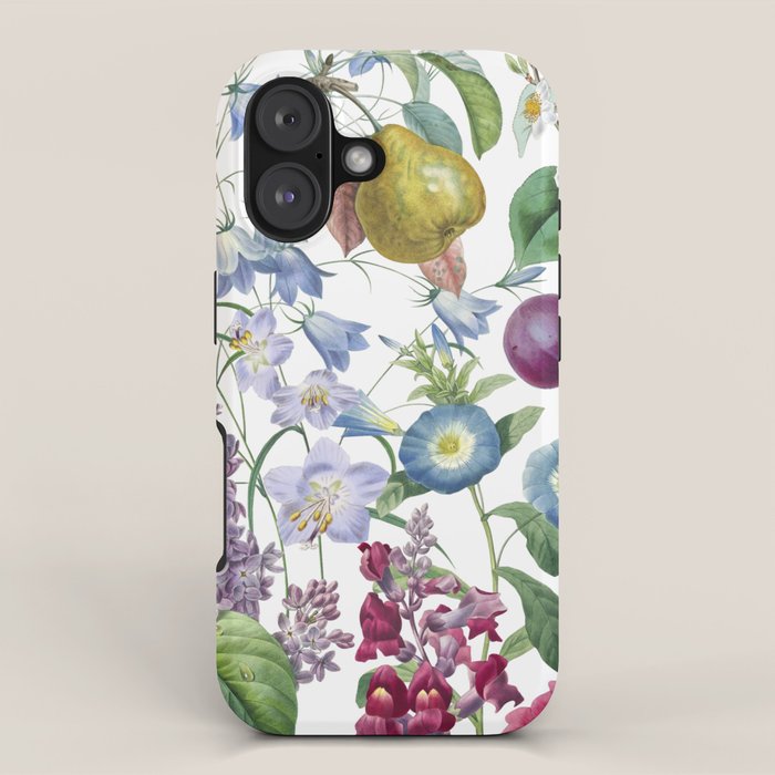 Summer Fruits Botanical Illustration Collage iPhone Case Gallery Image 1