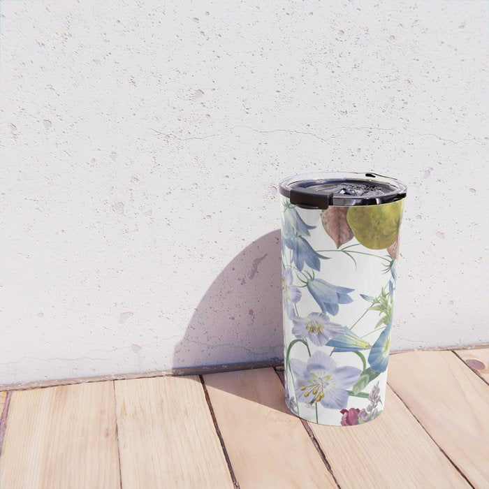 Summer Fruits Botanical Illustration Collage Travel Mug Gallery Image 4