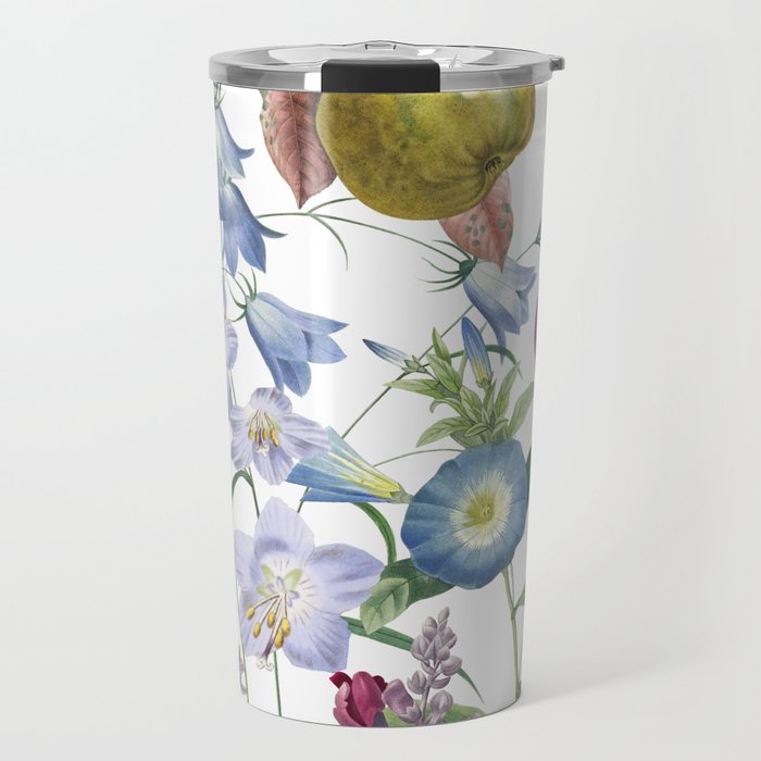 Summer Fruits Botanical Illustration Collage Travel Mug Gallery Image 1