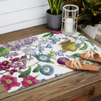 Summer Fruits Botanical Illustration Collage Outdoor Rug Gallery Image 2