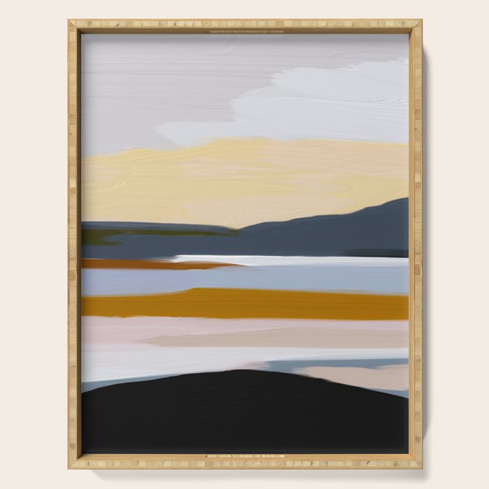 Abstract Silence Triptych Part 2 Serving Tray Gallery Image 1