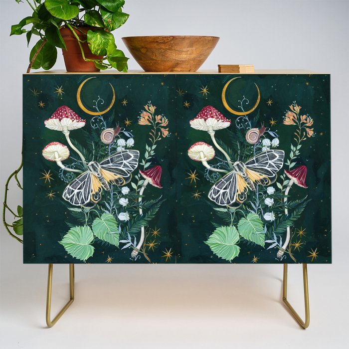 Mushroom night moth Credenza Gallery Image 1
