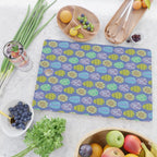 Colorful Folk Art Easter Eggs in Lavender & Green Cutting Board Gallery Image 2