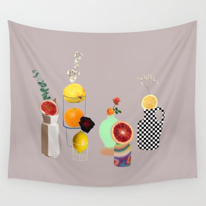 Still Life // Fruits & Flowers Wall Tapestry Gallery Image 4
