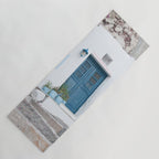 Santorini Oia Blue Door Dream #1 #minimal #wall #decor #art #society6 Yoga Mat Gallery Image 1
