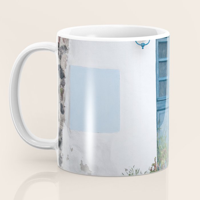 Santorini Oia Blue Door Dream #1 #minimal #wall #decor #art #society6 Coffee Mug Gallery Image 3