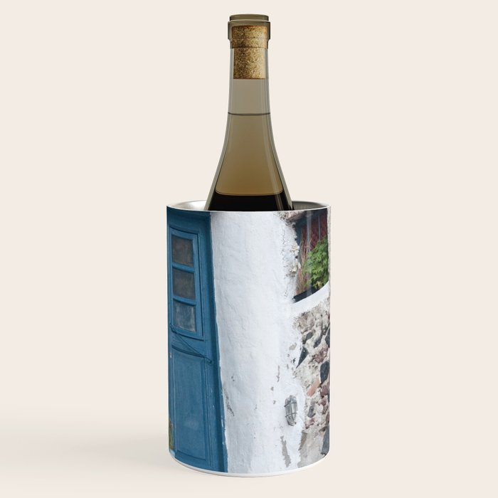 Santorini Oia Blue Door Dream #1 #minimal #wall #decor #art #society6 Wine Chiller Gallery Image 3
