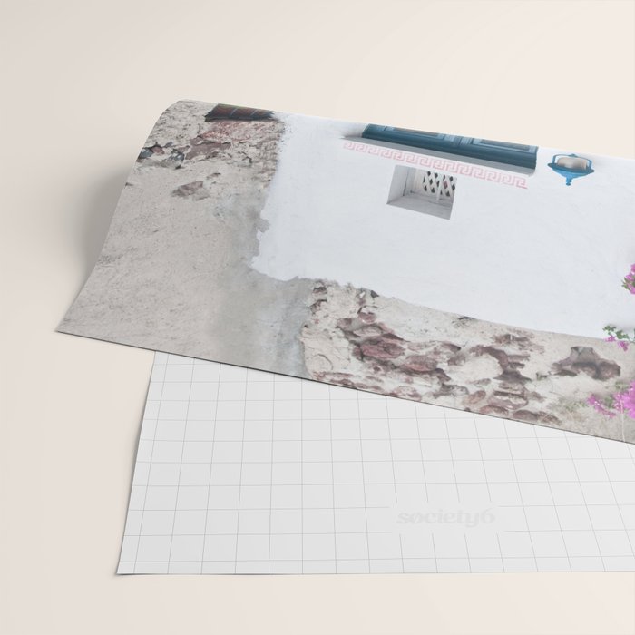 Santorini Oia Blue Door Dream #1 #minimal #wall #decor #art #society6 Wrapping Paper Gallery Image 2