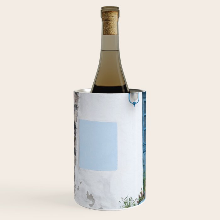 Santorini Oia Blue Door Dream #1 #minimal #wall #decor #art #society6 Wine Chiller Gallery Image 2