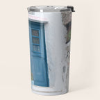 Santorini Oia Blue Door Dream #1 #minimal #wall #decor #art #society6 Travel Mug Gallery Image 2