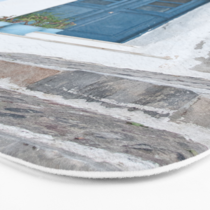 Santorini Oia Blue Door Dream #1 #minimal #wall #decor #art #society6 Bath Mat Gallery Image 3