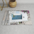 Santorini Oia Blue Door Dream #1 #minimal #wall #decor #art #society6 Rug Gallery Image 1