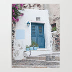 Santorini Oia Blue Door Dream #1 #minimal #wall #decor #art #society6 Poster Gallery Image 4