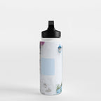 Santorini Oia Blue Door Dream #1 #minimal #wall #decor #art #society6 Water Bottle Gallery Image 3