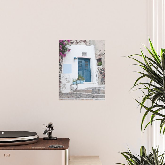Santorini Oia Blue Door Dream #1 #minimal #wall #decor #art #society6 Poster Gallery Image 2