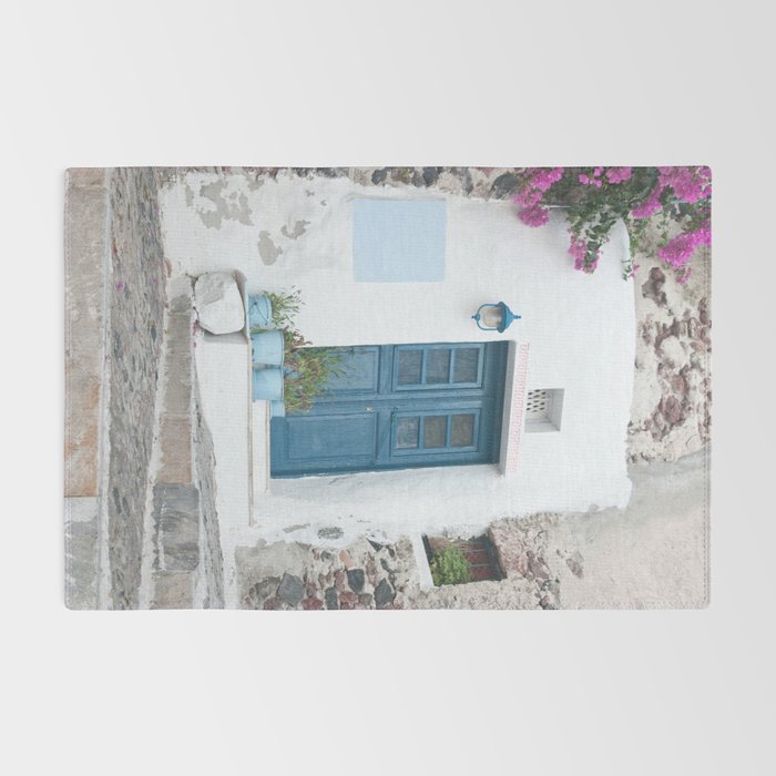 Santorini Oia Blue Door Dream #1 #minimal #wall #decor #art #society6 Rug Gallery Image 2