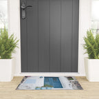 Santorini Oia Blue Door Dream #1 #minimal #wall #decor #art #society6 Welcome Mat Gallery Image 3