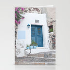 Santorini Oia Blue Door Dream #1 #minimal #wall #decor #art #society6 Stationery Card Gallery Image 2
