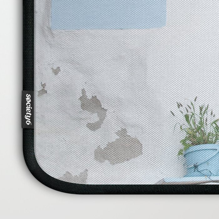 Santorini Oia Blue Door Dream #1 #minimal #wall #decor #art #society6 Laptop Sleeve Gallery Image 3