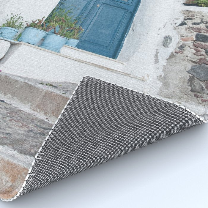 Santorini Oia Blue Door Dream #1 #minimal #wall #decor #art #society6 Rug Gallery Image 4