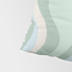 Retro Liquid Swirl Abstract Pattern Celadon Mint Green Baby Blue Beige  Pillow Sham Gallery Image 4